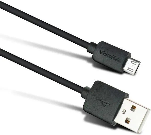 Alt view image 6 of 7 - VisionTek Products 2 Amp Car Charger with 3.2' Micro USB Cable for micro usb devices - Black