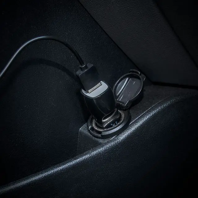 Alt view image 7 of 7 - VisionTek Products 2 Amp Car Charger with 3.2' Micro USB Cable for micro usb devices - Black