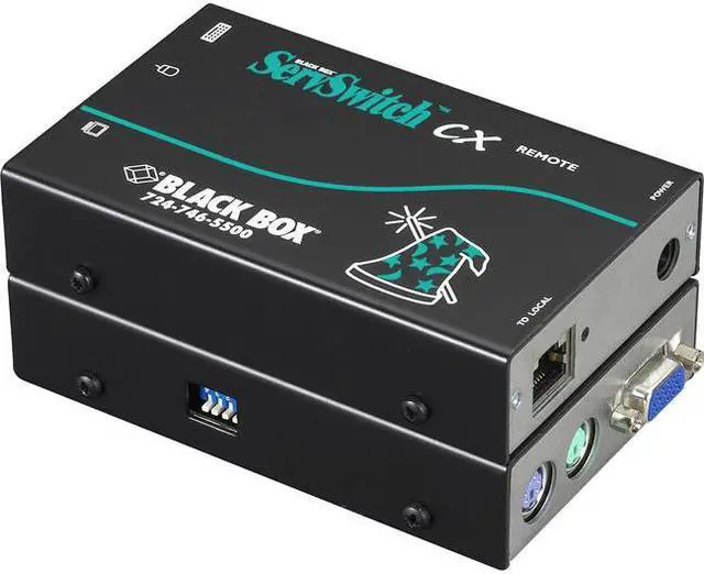 Alt view image 3 of 13 - Black Box CX Series KVM Switch Remote Unit - VGA, PS-2 Console