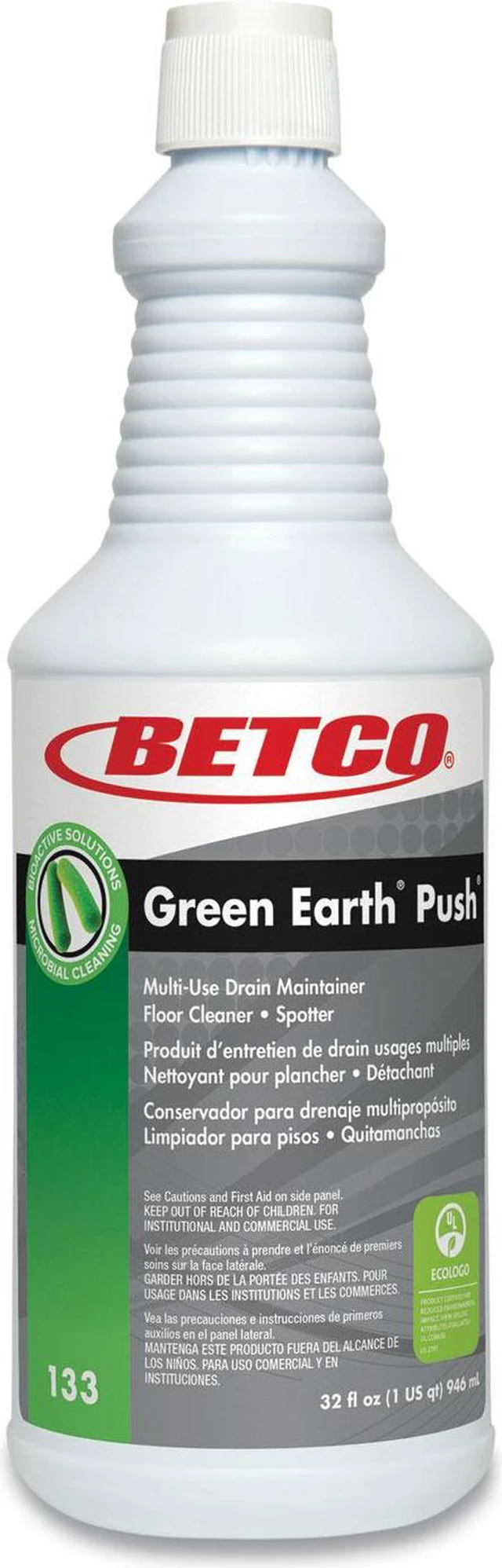 Alt view image 2 of 2 - Betco 1331200EA Bioactive Solutions Push Cleaner