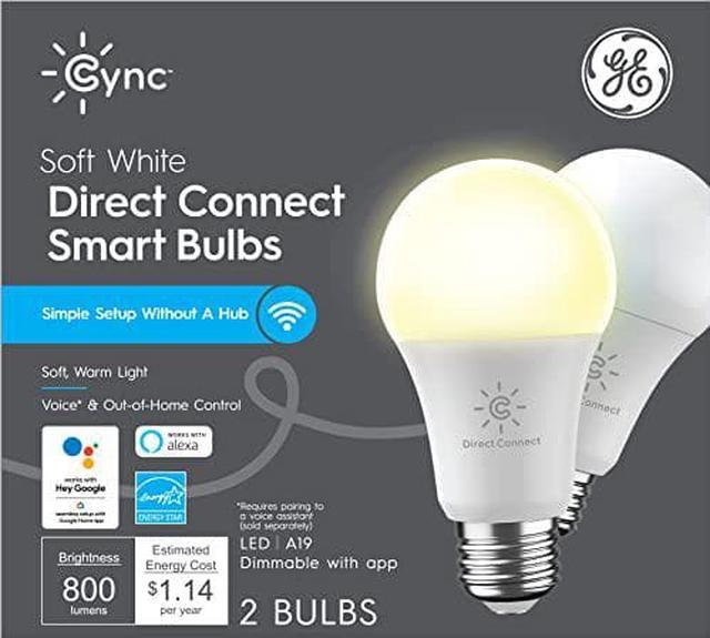 Alt view image 5 of 5 - C by GE Soft White Direct Connect Smart Bulbs (2 LED A19 Light Bulbs)
