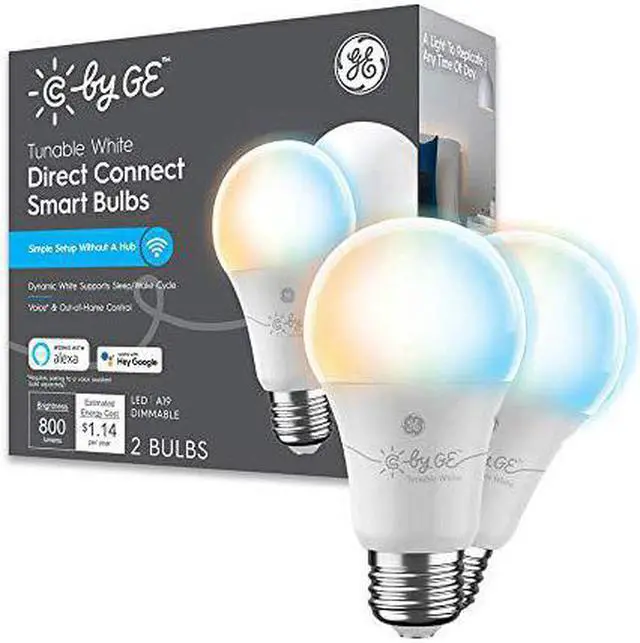 Alt view image 5 of 5 - C by GE Tunable White Direct Connect Smart Bulbs (2 LED A19 Light Bulbs)