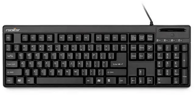 Alt view image 16 of 19 - Rocstor KS20T Keyboard with Smartcard Reader