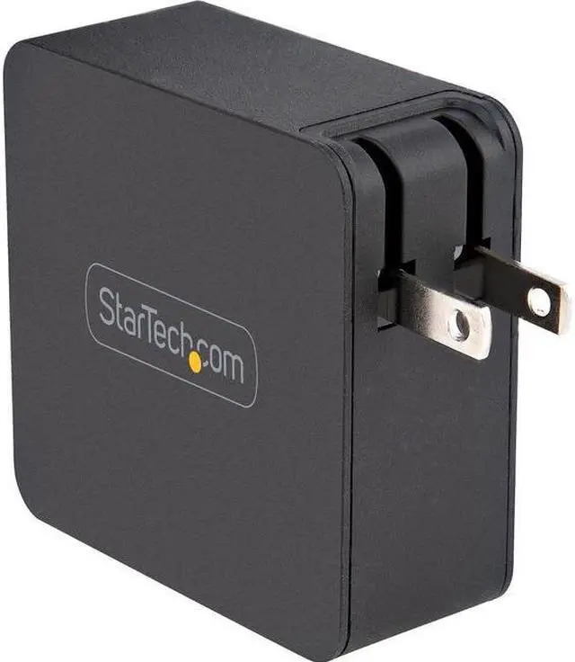 Main image of StarTech WCH1CBK USB C Wall Charger, 60W PD with 2m Cable, Portable USB Type C Laptop Charger, Universal Adapter