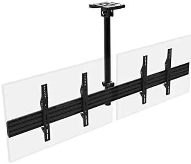 Alt view image 7 of 20 - Monoprice Commercial Series 2x1 Panel Menu Board Adjustable Tilt Ceiling TV Mount for Displays Between 32in and 65in, Max Weight 66 lbs. ea., VESA Patterns up to 600x400 (39662)
