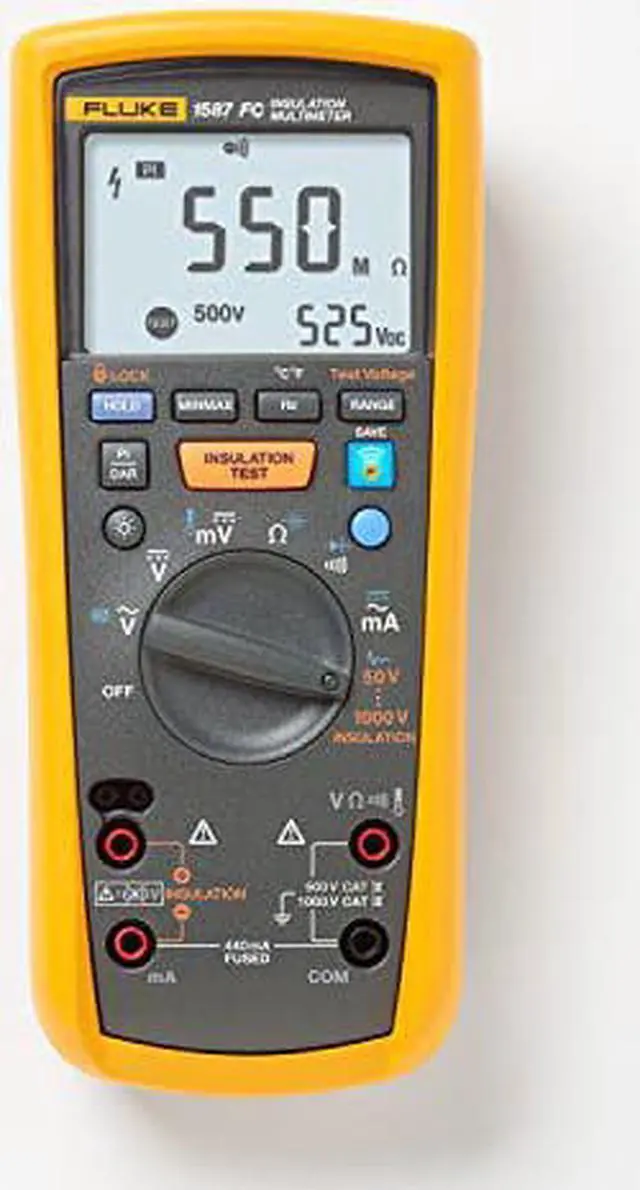 Alt view image 7 of 16 - Fluke - Fluke-1587-fc - Flu1587fc Meter Probe 2x Test Teads 2x Aligator Clips Quick Start Guide Manual Cd Registration Card Clamp Instruction Sheet Mini Thermometer Instruction Sheet Manual Suppliment