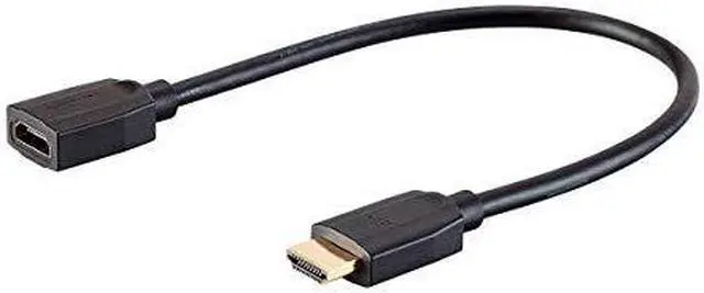Alt view image 7 of 7 - Monoprice High Speed HDMI Extension Cable - 1 Feet - Black | 48Gbps, Ultra 8K, Dynamic HDR, eARC - DynamicView Series