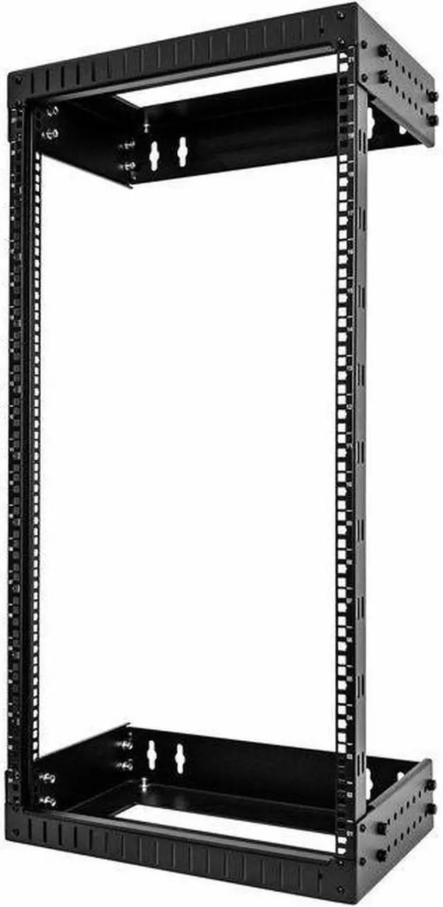 Main image of StarTech.com RACK-21U-20-WALL-OA 21U 19" Wall Mount Network Rack - Adjustable Depth 12-20" 2 Post Open Frame Server Room Rack for AV/Data/ IT Communication/Computer Equipment/Switch w/Cage Nuts & Screws