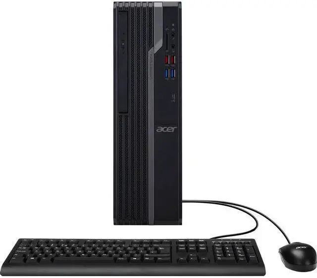 Alt view image 2 of 12 - Acer Veriton X4680G-I51140S3 Desktop Computer - Intel Core i5 11th Gen i5-11400 Hexa-core (6 Core) 2.60 GHz - 16 GB RAM DDR4 SDRAM - 512 GB PCI Express SSD - Black