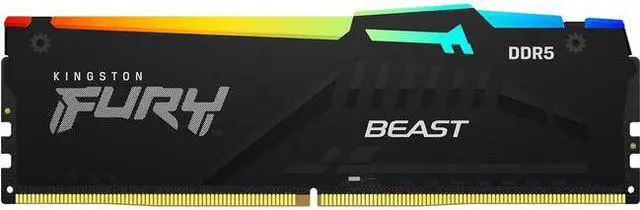 Alt view image 2 of 7 - KINGSTON 8GB 4800MT/s DDR5 CL38 DIMM FURY Beast Black RGB