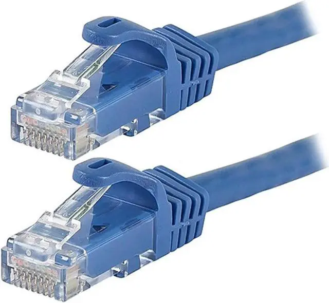 Alt view image 6 of 8 - Monoprice Cat6 Ethernet Patch Cable - 3 Feet - Blue (12-Pack) Snagless RJ45, 550MHz, UTP, Pure Bare Copper Wire, 24AWG - FLEXboot Series