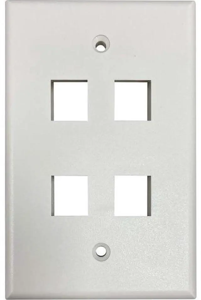 Main image of Tripp Lite Safe-IT 4-Port Single-Gang Keystone Plate Ivory Matte N042AB004IVM