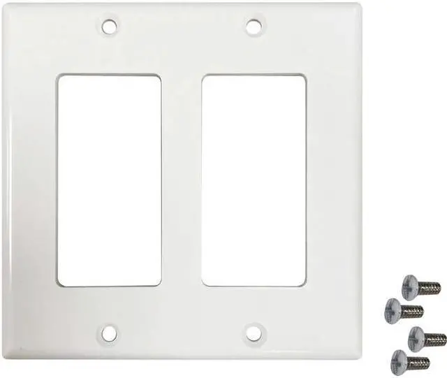 Main image of Tripp Lite Safe-IT Double-Gang Antibacterial Wall Plate Decora Style Ivory