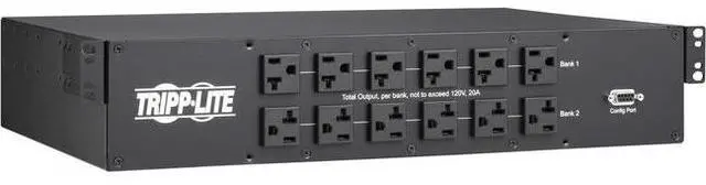 Main image of Tripp Lite PDUMNH30AT2 25-Outlets PDU Monitored - NEMA L5-30P - 24 x NEMA 5-15/20R, 1 x NEMA L5-30R - 120 V AC - Network (RJ-45) - 2U - Horizontal - Wall-mountable, Rack-mountable - TAA Compliant