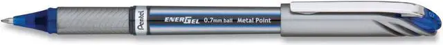 Alt view image 2 of 2 - Pentel EnerGel NV Liquid Roller Ball Stick Gel Pen, Blue Ink, 12 Pens (PENBL27C)