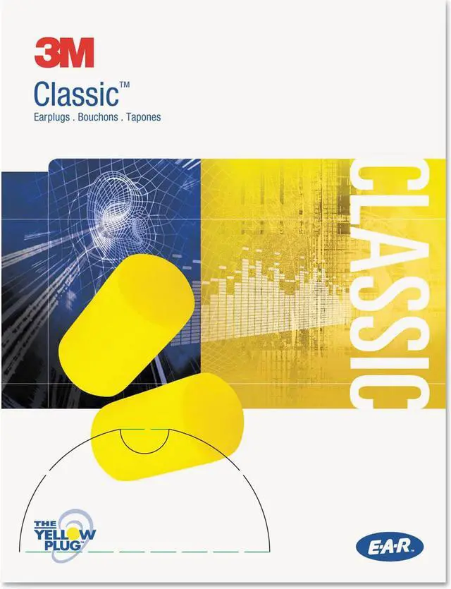 Alt view image 2 of 18 - Ear Classic Small Earplugs In Pillow Paks, Pvc Foam, Yellow, 200 Pairs