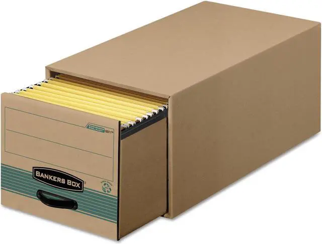 Alt view image 8 of 8 - Fellowes 1231201 Super Stor/Drawer Steel Plus Storage Box, Legal, Kraft/Green, 6/Carton
