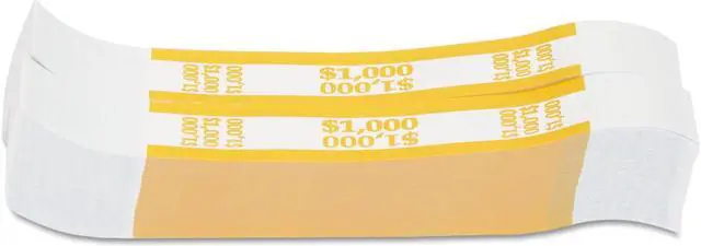 Alt view image 4 of 10 - Coin-Tainer Currency Straps Yellow $1 000 in $10 Bills 1000 Bands/Pack 401000