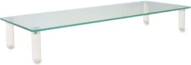 Alt view image 7 of 14 - Kantek Glass Monitor Riser White MS370