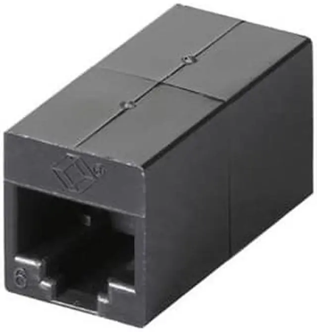Alt view image 3 of 7 - CAT6 Straight-Through Coupler Unshielded Black