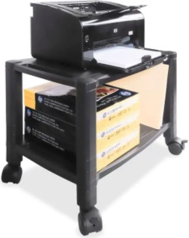 Alt view image 7 of 13 - Kantek Mobile 2-Shelf Printer/Fax Stand - 75 lb Load Capacity - Black