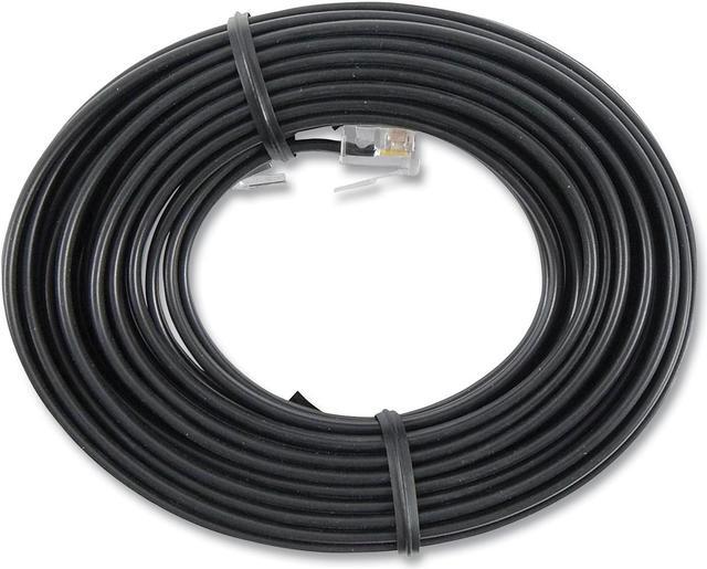 Alt view image 6 of 7 - Power Gear Telephone Line Cord Plug/Plug 15 ft Black 7657999986579