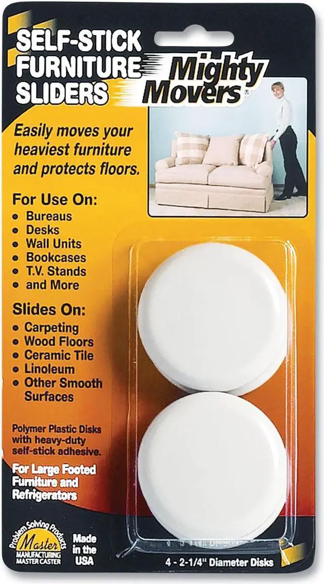 Alt view image 9 of 10 - Furniture Glide,Self-Stick,Rd,2-1/4",PK4 MASTER CASTER 87003