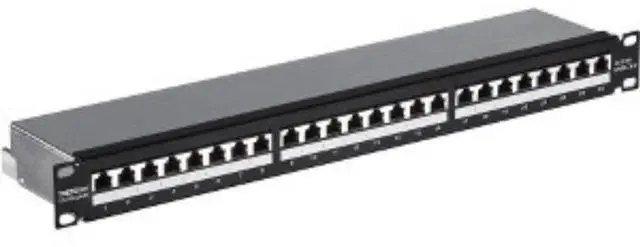 Alt view image 12 of 14 - TRENDnet TC-P24C6AS 24-port Cat6A Shielded 1U Patch Panel, 1000BASE-T / 10GBASE-T Support, compatible with cat5e, cat6, cat6a, 110 or Krone type