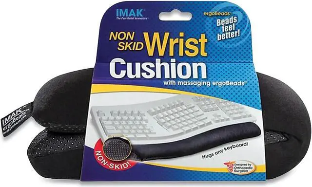 Alt view image 9 of 9 - Imak Nonskid Keyboard Wrist Cushion 15.75 x 10 Black A10173