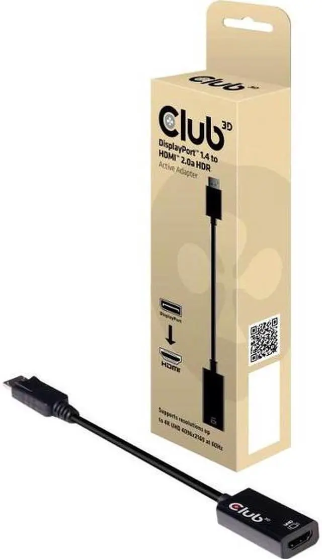 Alt view image 9 of 9 - CLUB 3D CAC-1080 DP 1.4 TO HDMI 2.0A 4K 60HZ HDR