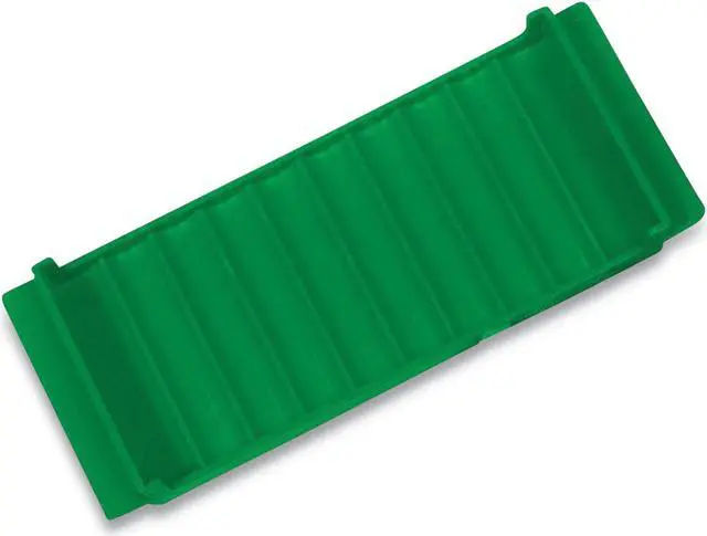 Main image of Stackable Plastic Coin Tray Dimes 10 Compartments Green 560562