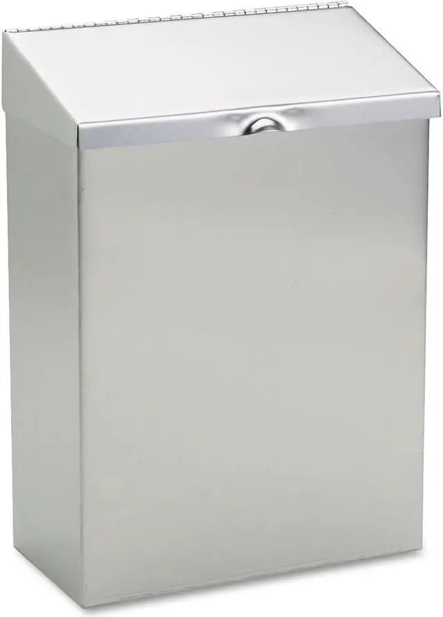 Alt view image 6 of 16 - Hospeco Wall Mount Sanitary Napkin Receptacle 8 x 4 x 11 Stainless Steel ND1E