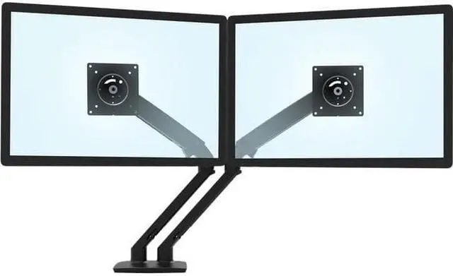 Alt view image 4 of 4 - MXV DESK DUAL MONITOR ARM, MATTE BLACK