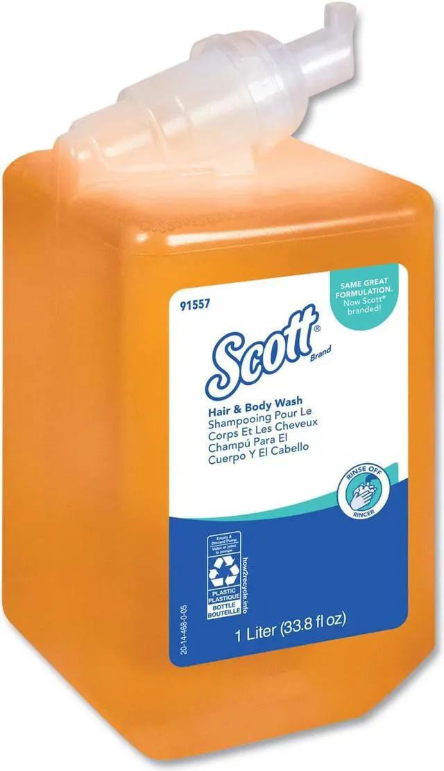 Alt view image 2 of 3 - Kimberly Clark KCC91557 1 Ltr Bottle Kleenex Hair Amp Citrus Floral Body Wash