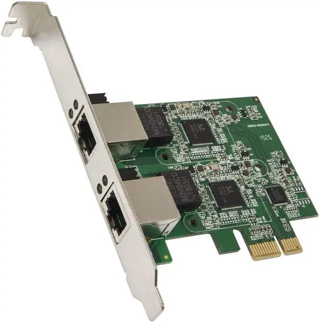 Alt view image 2 of 9 - Syba Dual 2.5 Gigabit Ethernet PCI Express PCI-E Network Controller Card 10/100/1000/2500 Mbps RJ45 LAN Adapter Low Profile Bracket