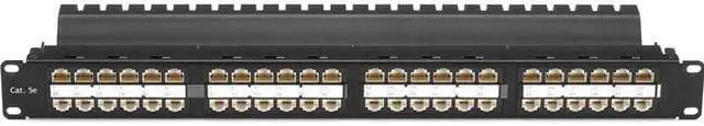 Alt view image 5 of 9 - Black Box SpaceGAIN CAT5e High-Density Feed-Through Patch Panel, Unshielded, 48-Port, 1U