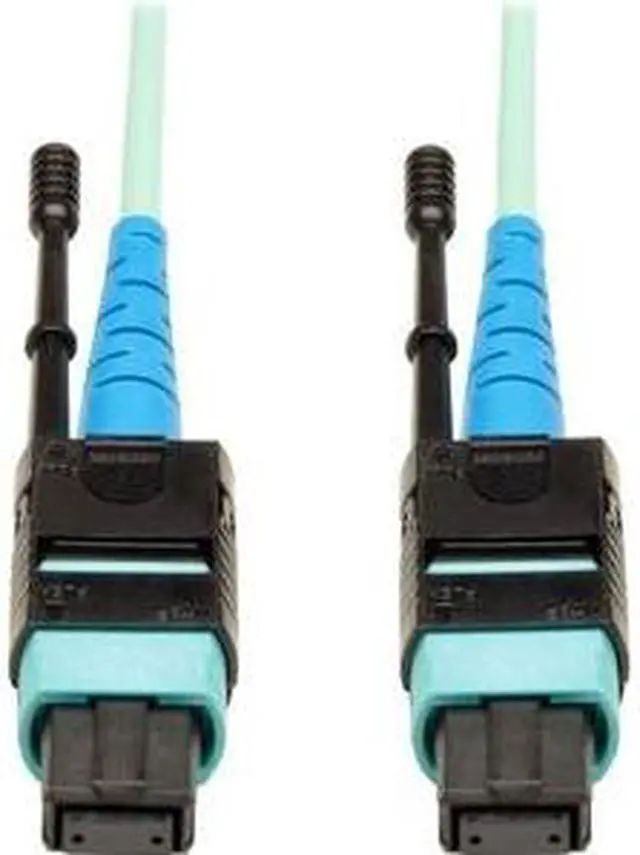 Alt view image 3 of 7 - Tripp Lite 2 Meter MTP / MPO Patch Cable, 24 Fiber, 100GbE Aqua OM3 Plenum