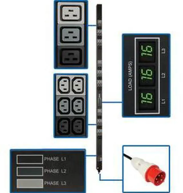 Alt view image 2 of 2 - Tripp Lite Metered PDU3XMV6G20 45-Outlets 11.5kVA PDU