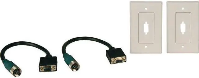 Alt view image 2 of 3 - Tripp Lite EZA-VGAF-2 Easy Pull Type-A Connectors - F/F set of VGA with Faceplates