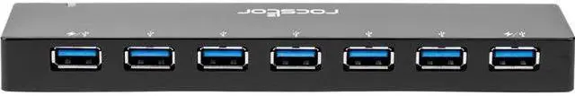 Main image of Rocstor 7-port USB Hub - USB 3.0 - External - 7 USB Port(s) - 7 USB 3.0 Port(s) 2 CHARGING PORTS - 2 X 1.5A