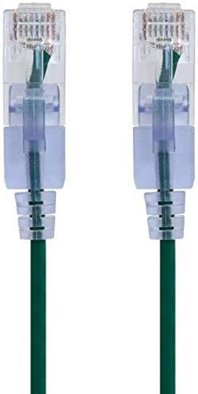 Alt view image 3 of 9 - Monoprice Cat6A Ethernet Patch Cable - 1 Feet - Green (10 Pack) Snagless RJ45 550Mhz UTP Pure Bare Copper Wire 10G 30AWG - SlimRun Series
