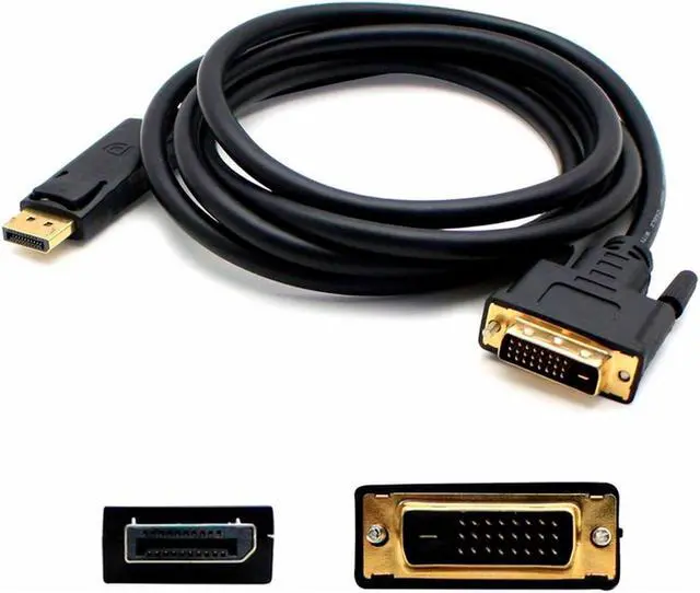 Main image of AddOn 3ft DisplayPort Male to DVI-D Male Black Adapter Cable (Requires DP++)