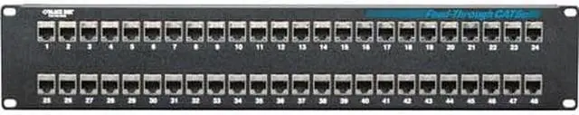 Alt view image 4 of 12 - CAT5E FEED-THROUGH PATCH PANEL - 2U, SHIELDED, 48-PORT, GSA, TAA
