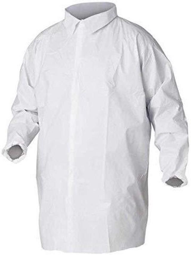 A40 Liquid and Particle Protection Lab Coats, Large, White, 30/Carton A40 Liquid and Particle Protection Lab Coats, Large, White, 30/Carton