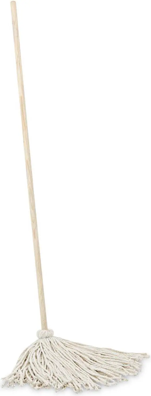 Alt view image 6 of 6 - Boardwalk Deck Mop 48" Wooden Handle 16oz Cotton Fiber Head 116C