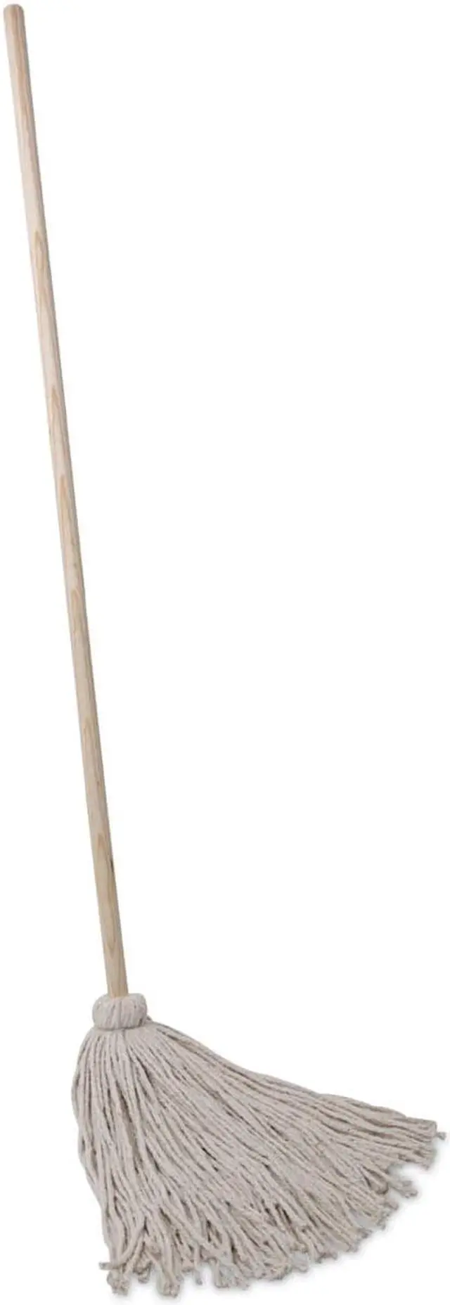 Alt view image 7 of 7 - Boardwalk Deck Mop; 54" Wooden Handle 24oz Cotton Fiber Head 6/Pack 124C