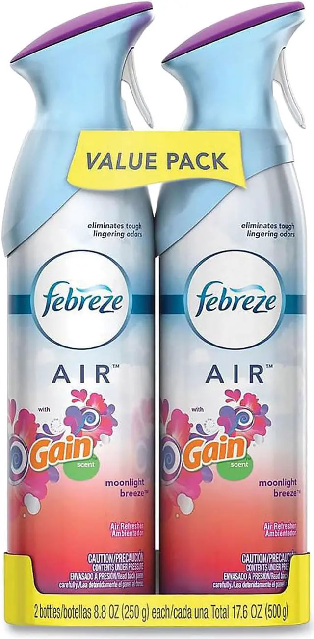Alt view image 2 of 9 - febreze air freshner with Gain scent monlight breeze (pack of 2) 8.8 oz each