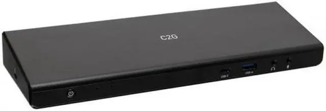 Alt view image 7 of 8 - C2G Black C2G54535 USB-C 14-in-1 Triple Display Docking Station with HDMI, DisplayPort, Ethernet, USB, 3.5mm Audio and Power Delivery up to 85W - 4K 30Hz (TAA Compliant)