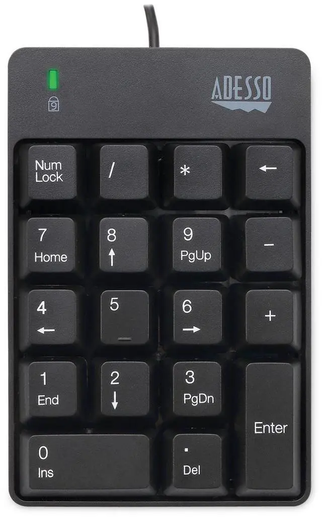 Alt view image 11 of 13 - Adesso AKB-601UB - USB Spill Resistant 18-Key Numeric Keypad