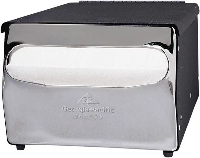 Alt view image 9 of 14 - Georgia-Pacific MorNap Cafeteria Model Napkin Dispenser - Steel - Black
